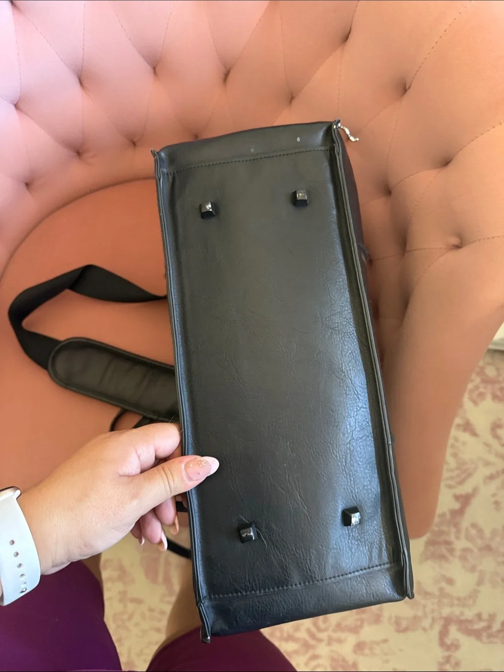 BEIS Black Work Tote with Removable Wide Strap